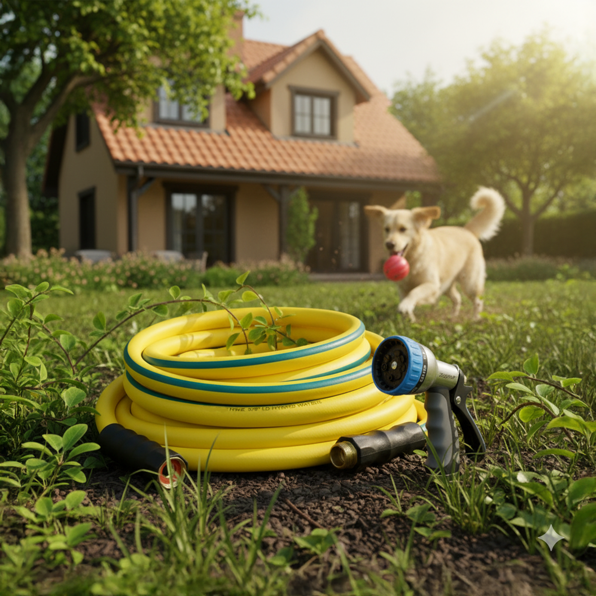 Zephyr All in One PET Wash Bundle with Hose, 9-Mode Shower Nozzle & Hose Hanger for Home & Balcony (13mm x 5M)