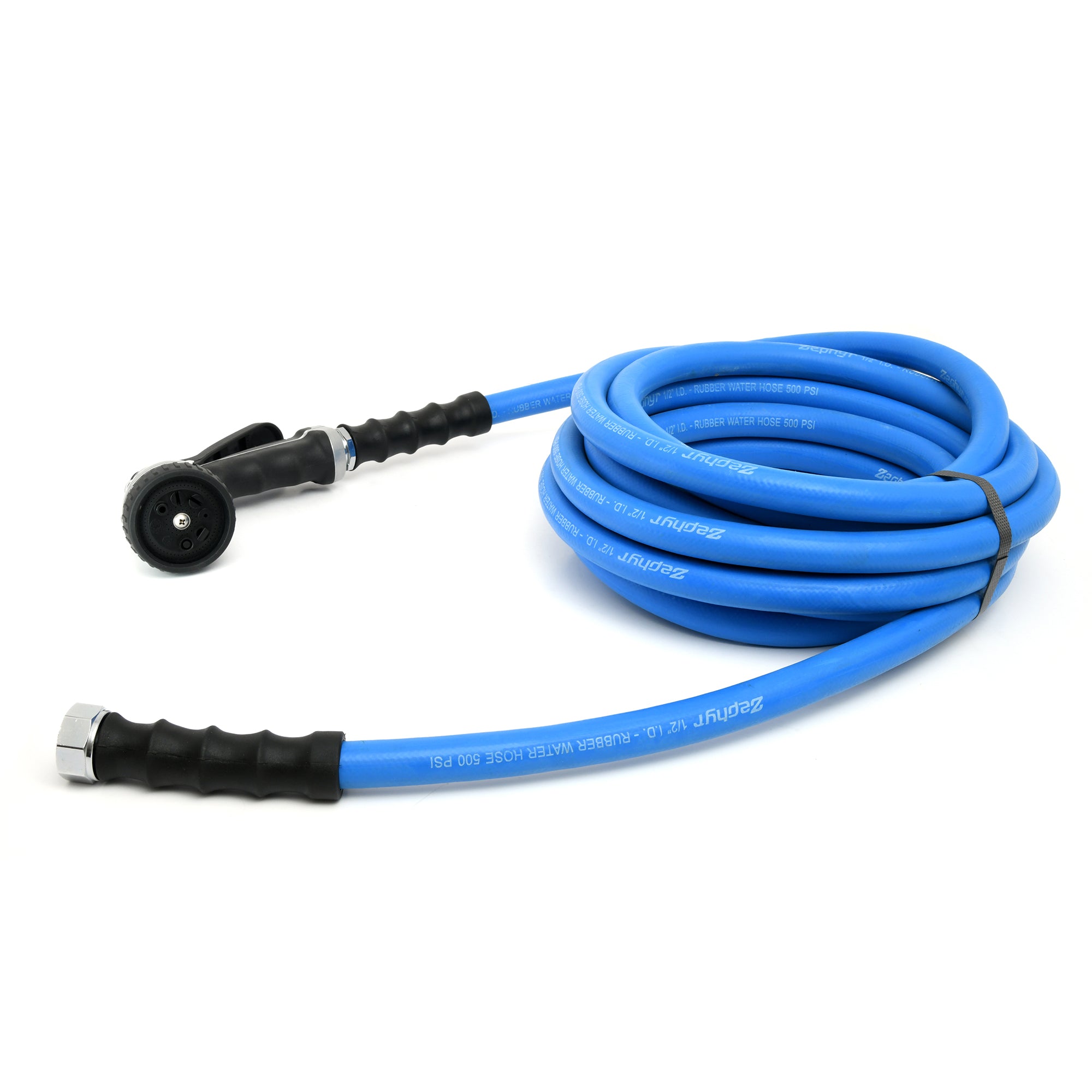 Zephyr Hose-Spray Set (25ft, Blue, Black and Silver, 2-Pieces)