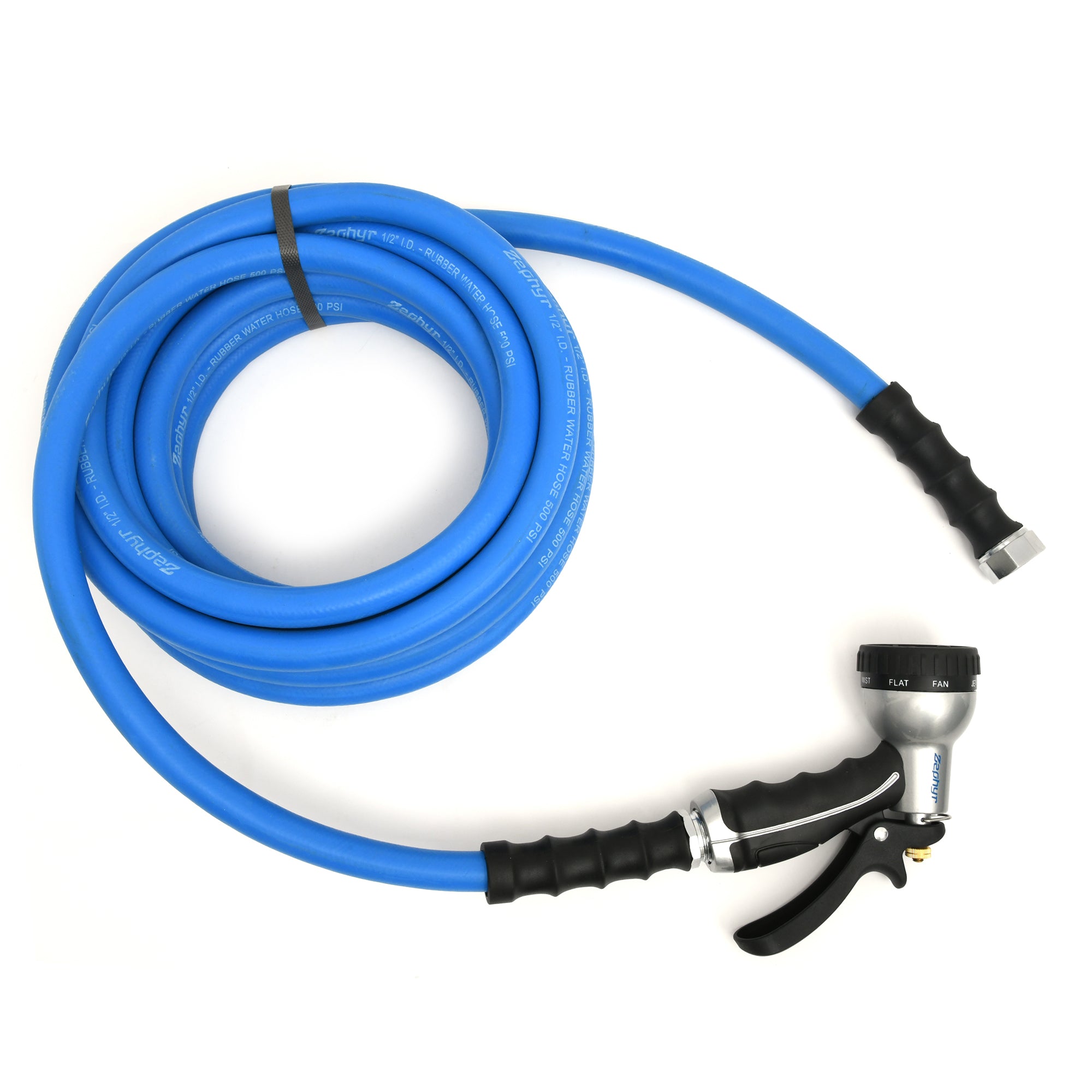 Zephyr Hose-Spray Set (25ft, Blue, Black and Silver, 2-Pieces)