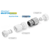 Zephyr Quick Connects – Female Universal Coupler (Silver) – For Easy Hose Connections thumbnail