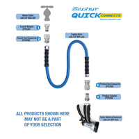 Zephyr Quick Connects Faucet-Hose Combo (Silver) – Effortless Setup for Watering Systems thumbnail