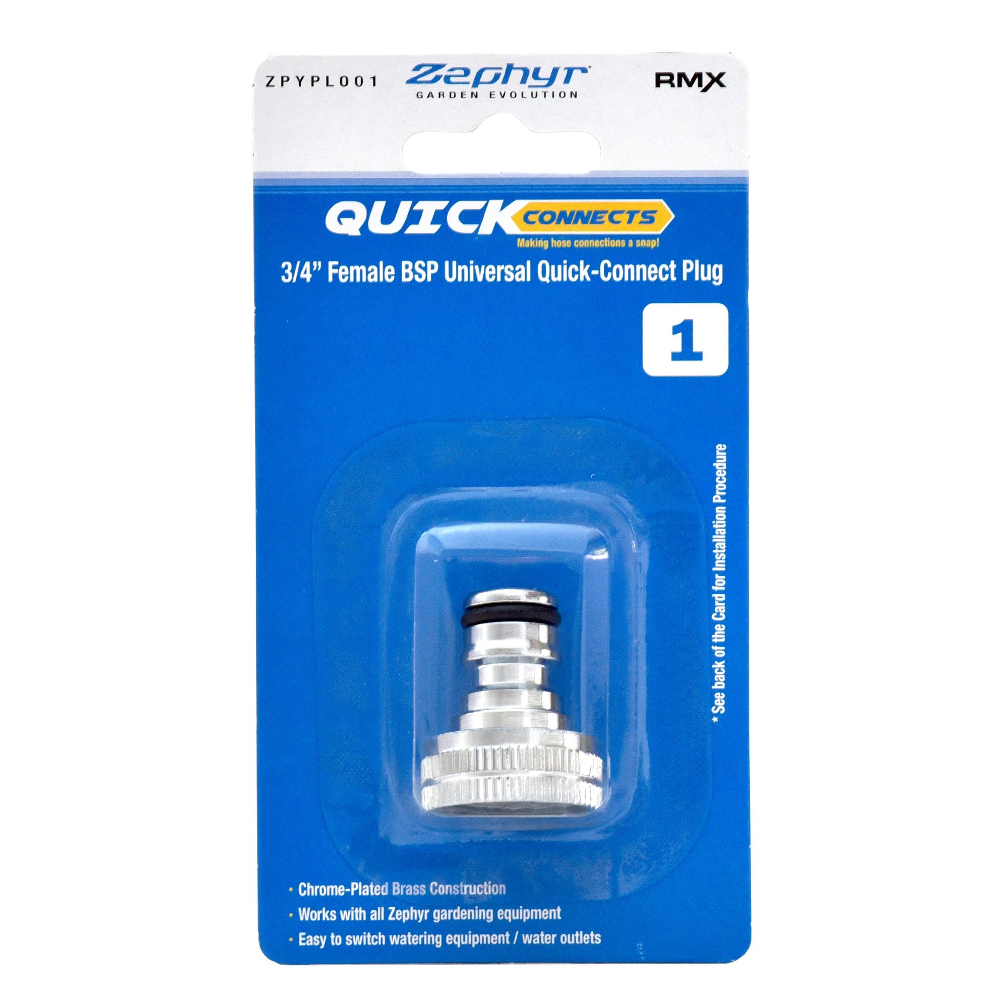 Zephyr Quick Connects Faucet - Hose Combo (Silver)