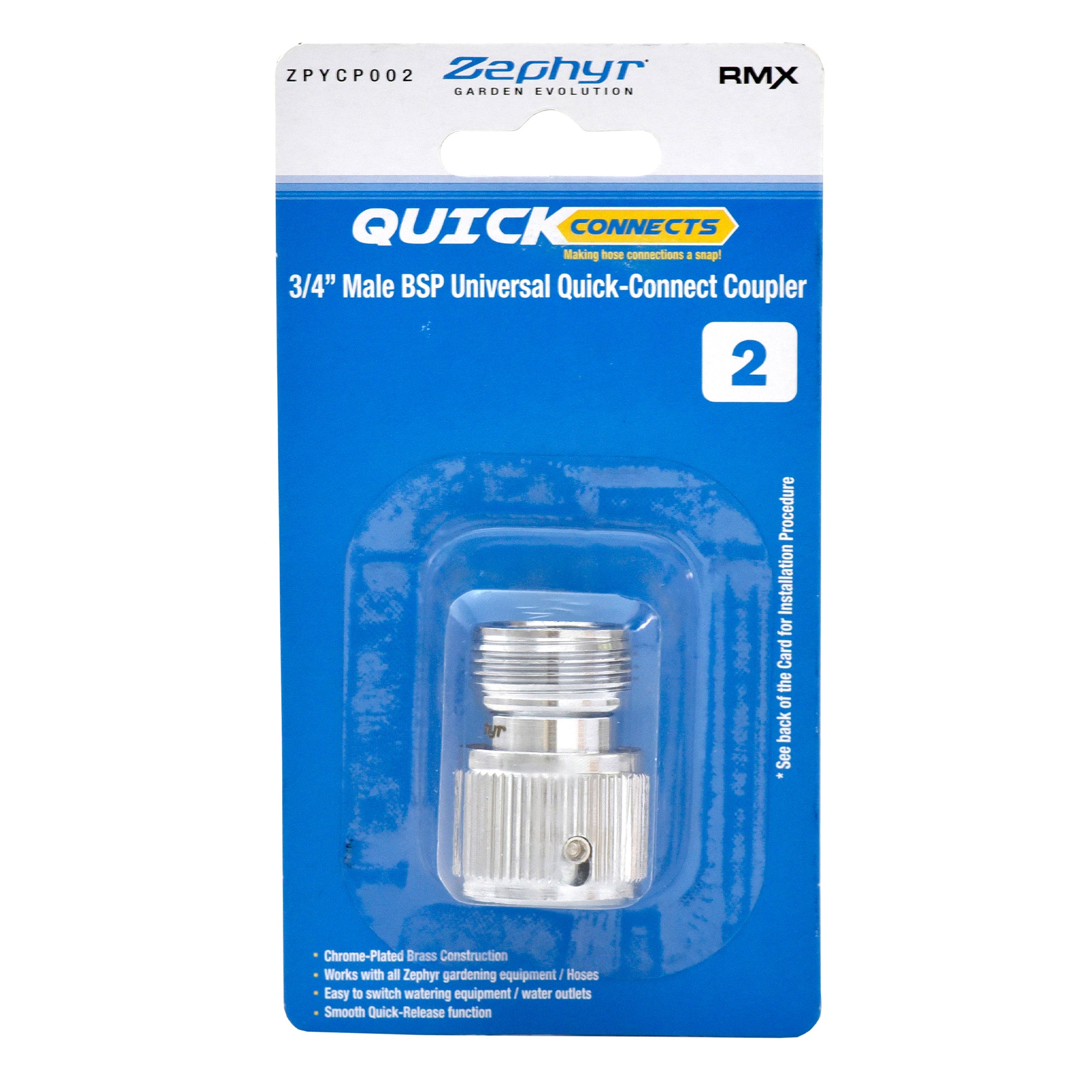 Zephyr Quick Connects Faucet - Hose Combo (Silver)