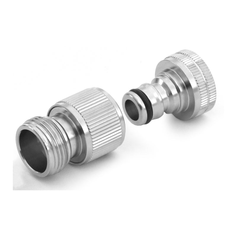 Zephyr Quick Connects Faucet-Hose Combo (Silver) – Effortless Setup for Watering Systems