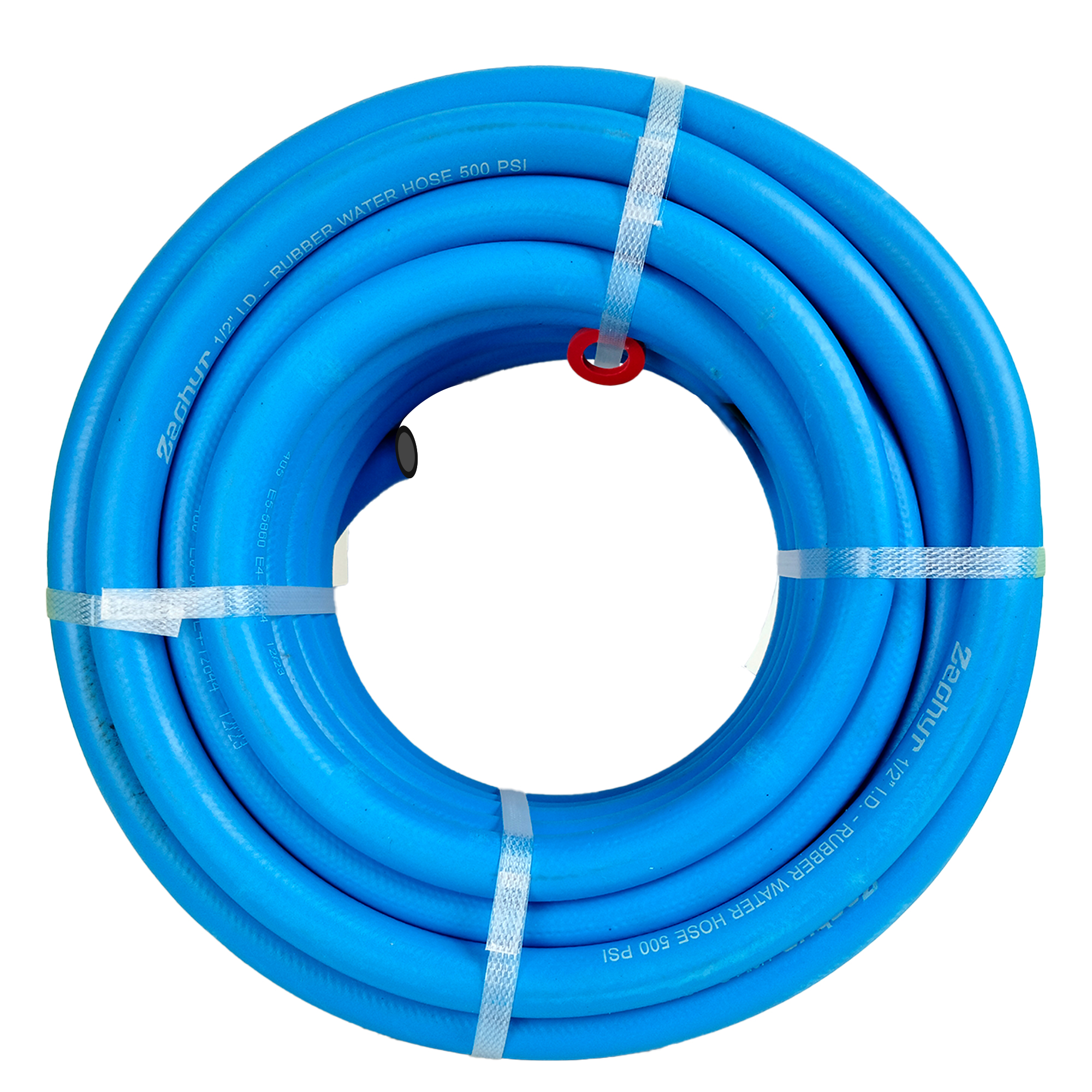 Zephyr Next-gen Garden Hose (5/8" x 50ft, Ultra-Light Flexible Rubber, No Fittings), Blue