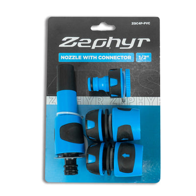 Zephyr Quick Connects Complete 4-Piece Kit for 13mm PVC Hose