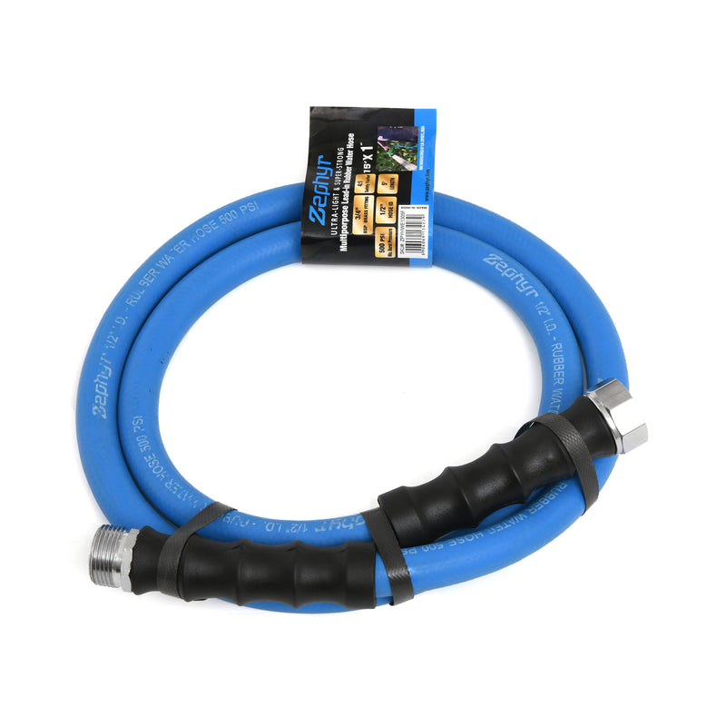 Zephyr Water Lead-In Hose (15 x 1) with Fittings – Compact and Leak-Free Design