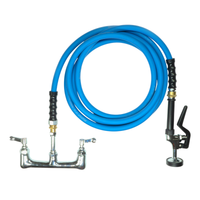 Zephyr Wall Mounted Pet Wash Station with GentleFlow Shower Gun, Hot & Cold Water Mixer (13mm x 8 Mtr, Chrome + Black) thumbnail