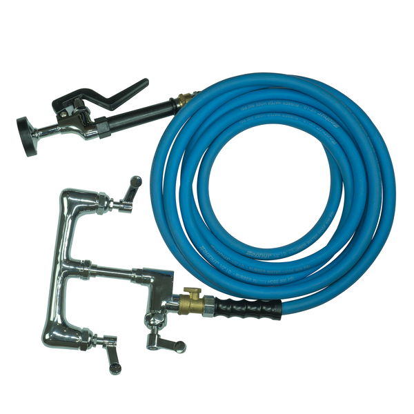 Zephyr Wall Mount Pre Rinse Unit with Water Hose 13mm x 8 Mtr for Pet wash Pet Wash Accessories