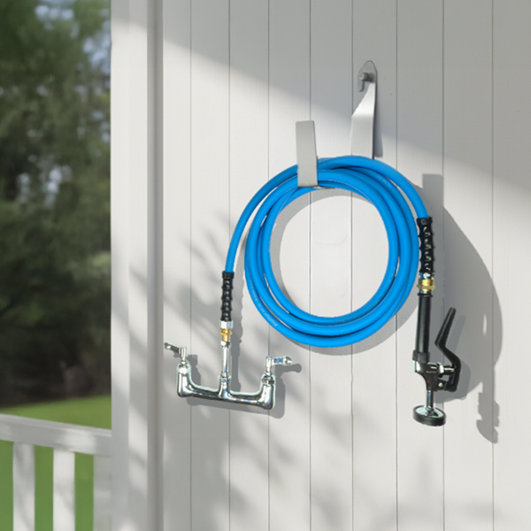 Zephyr Wall Mount Pre Rinse Unit with Water Hose 13mm x 8 Mtr for Pet wash Pet Wash Accessories