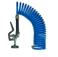 Zephyr Wall Mounted Pet Wash Station with Self-Coil Hose, GentleFlow Shower Gun & 12″ Swivel Spout – Hot & Cold Water Mixing Faucet (Chrome + Black) thumbnail