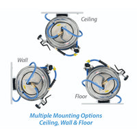 Zephyr Pet Wash Station Auto-Retractable 304 Food Grade Stainless Steel Hose Reel with GentleFlow Shower Gun (13mm × 10M) thumbnail