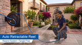 Zephyr Retractable Water Hose Reel with Spray Gun (Heavy-Duty | Multiple Colors)