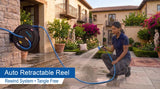 Zephyr Retractable Water Hose Reel with Spray Gun (Heavy-Duty | Multiple Colors)