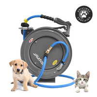 Zephyr Pet Wash Auto Retractable Metal Hose Reel for Home & Outdoor (13mm × 15 M) - Grey thumbnail