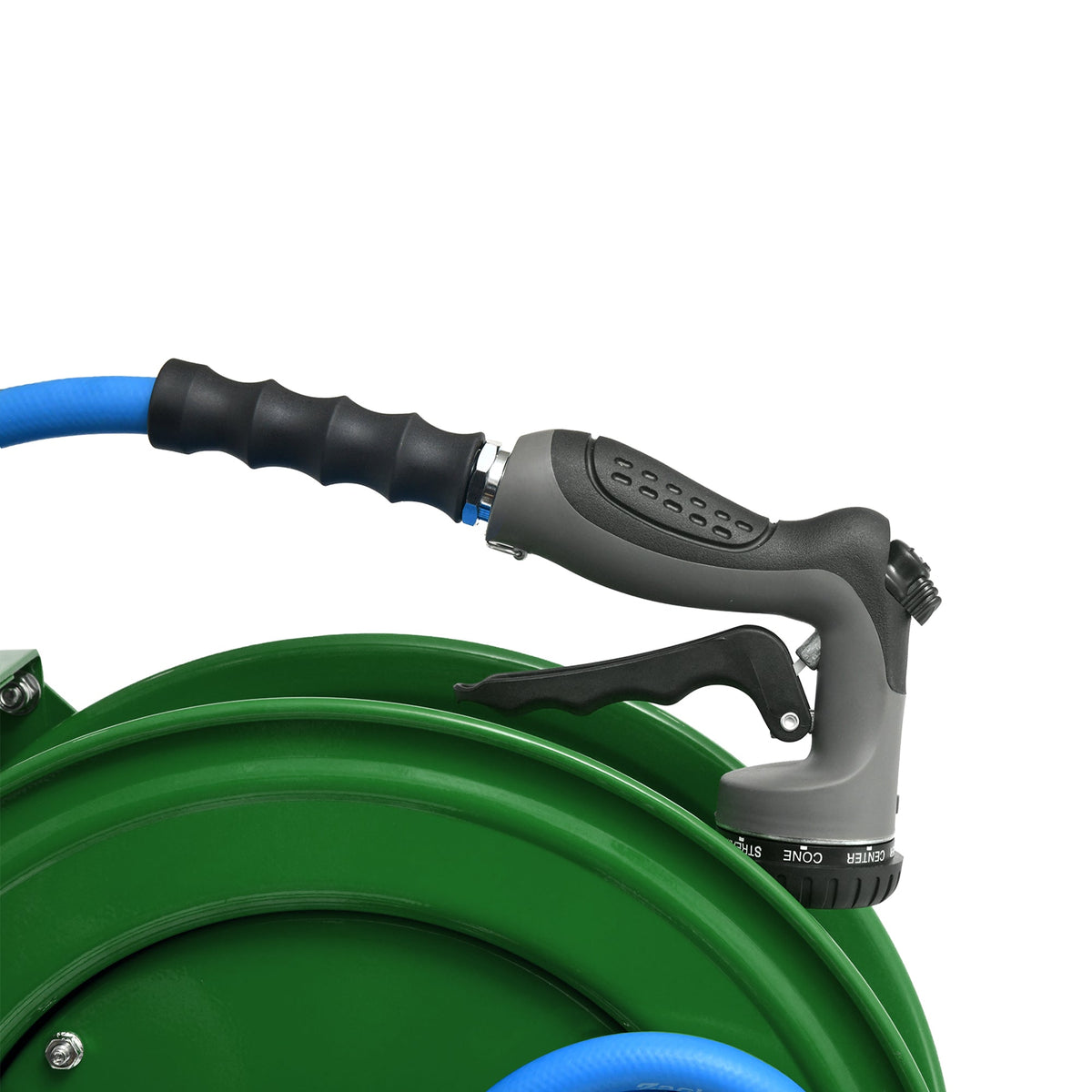 Zephyr Pet Wash Auto Retractable Metal Hose Reel for Home & Outdoor (13mm × 15 M) - Green Pet Wash Hose Reel