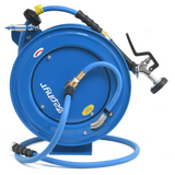 Zephyr Pet Wash Station Auto-Retractable Metal Hose Reel with GentleFlow Shower Gun (13mm × 15M) Handles Hot & Cold