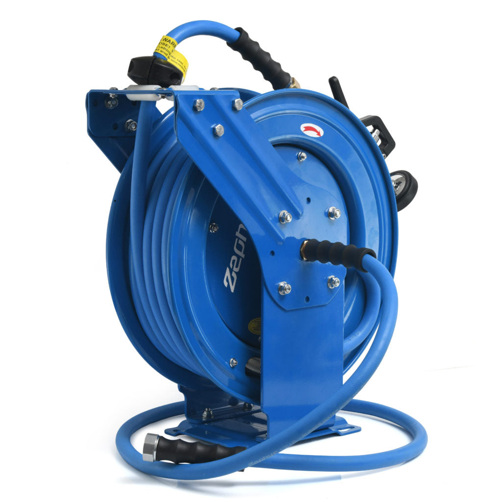 Zephyr Long-Reach Heavy Duty Pet Wash Station with with GentleFlow Shower Gun (13 mm × 30 m Dual Arm XL) Pet Wash Hose