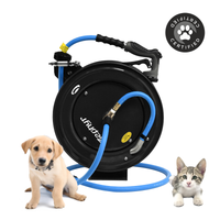 Zephyr Pet Wash Auto Retractable Metal Hose Reel for Home & Outdoor (19mm × 15 M) - Black thumbnail