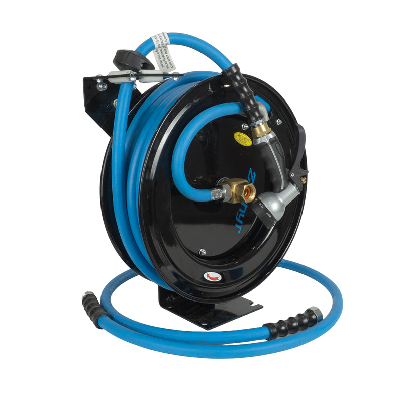 Zephyr Retractable Water Hose Reel with Spray Gun (Heavy-Duty | Multiple Colors)