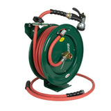 Zephyr Retractable Water Hose Reel with Spray Gun (Heavy-Duty | Multiple Colors)