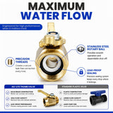 Zephyr Thumb Valve – Water 3/4" BSP Heavy-Duty Brass Hose Shut-Off Valve
