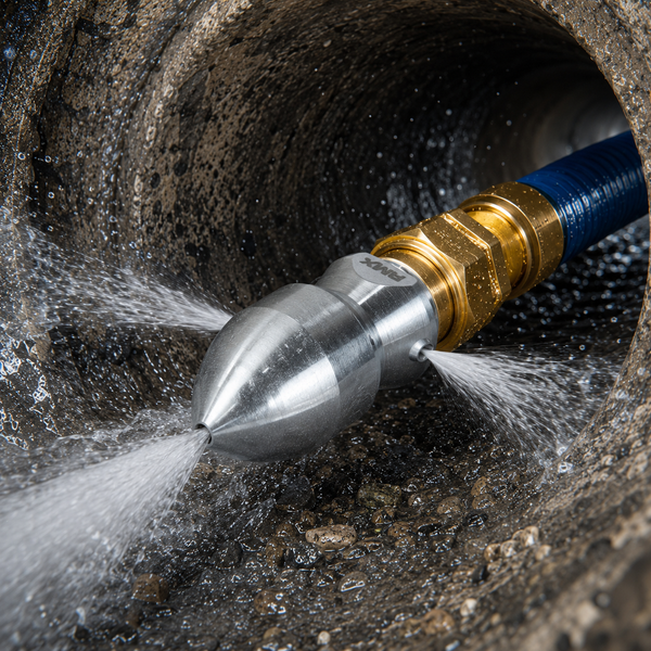 Zephyr Drain Blaster 3/4" BSP – Heavy-Duty Stainless Steel High-Pressure Drain Cleaning Nozzle