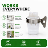 Zephyr Water Tap Connector – Universal Adjustable Faucet to 3/4" BSP Hose Adapter