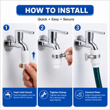 Zephyr Water Tap Connector – Universal Adjustable Faucet to 3/4" BSP Hose Adapter