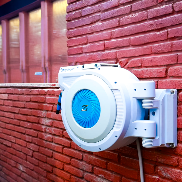 Zephyr Premium Pet Shower System (13 mm × 25 M) Auto-Retractable Pet Wash Hose Reel Pet Wash Hose Reels