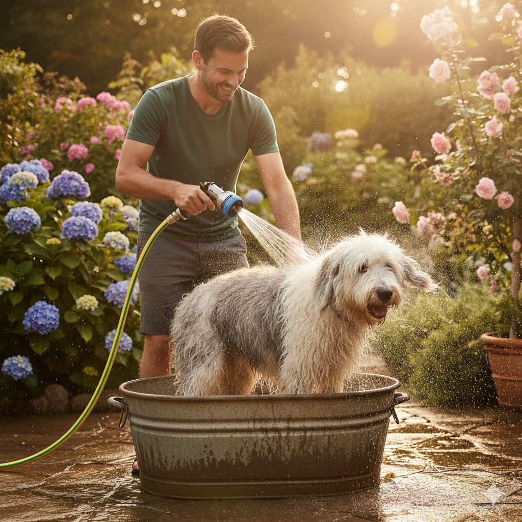 Zephyr Pet Bath Hose for Home Grooming with GentleFlow Shower Nozzle for Dogs & Cats (13 mm x 5 Mtr) Pet Wash Hoses