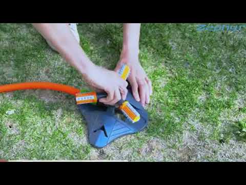 Three-prong Sprinkler Garden Lawn Rotating Sprinkler(Orange)