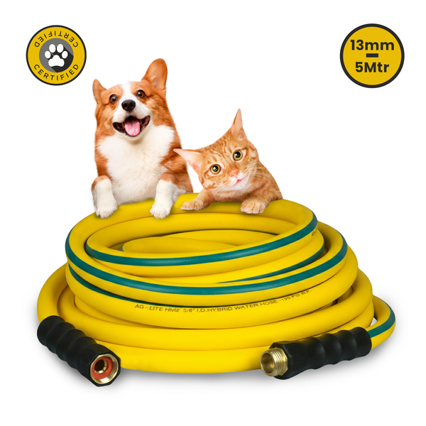 Zephyr Pet Bath Hose for Home Grooming Flexible Pet Shower Pipe for Dogs & Cats Leak Proof (13 mm x 5 Mtr) Pet Wash